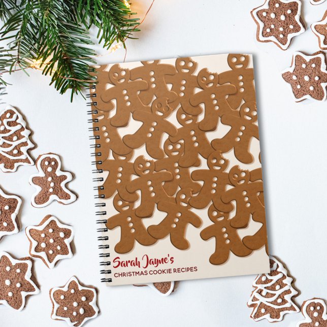 Weihnachtsgingerbrot Men Pattern Notebook Notizblock (Von Creator hochgeladen)