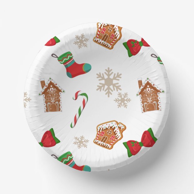 Weihnachtsgingerbrot Pappteller (Vorderseite)
