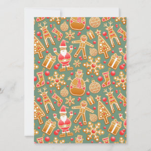 Weihnachtsgingerbrot santa feiertagskarte
