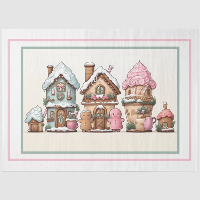 Weihnachtsgingerbrot Seidenpapier (Vorderseite)