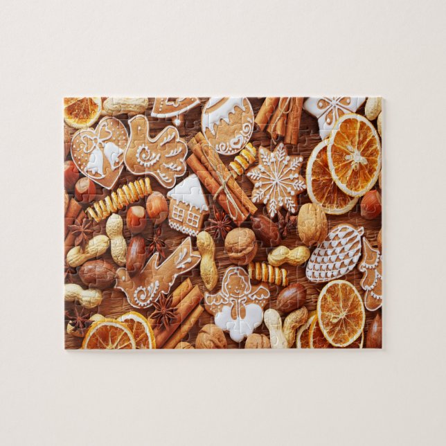 Weihnachtsgingerbrot & Süßigkeiten Jigsaw Puzzle (Horizontal)