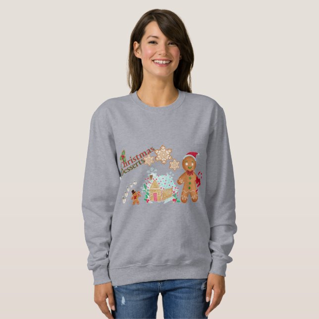 Weihnachtsgingerbrot Sweatshirts (Vorne ganz)