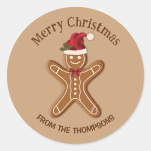 Weihnachtsgipfelkekse mit Text Runder Aufkleber