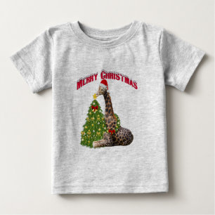 WeihnachtsGiraffe Baby T-shirt