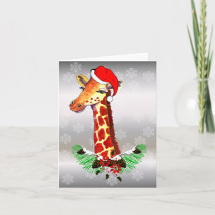 Weihnachtsgiraffe Feiertagskarte