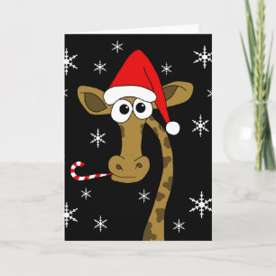 Weihnachtsgiraffe Feiertagskarte