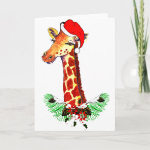 Weihnachtsgiraffe Feiertagskarte