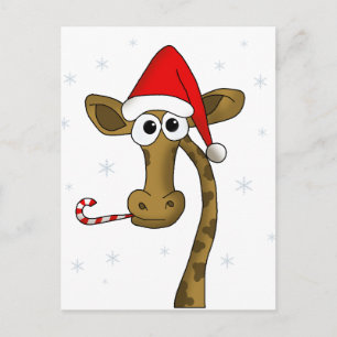 Weihnachtsgiraffe Feiertagspostkarte