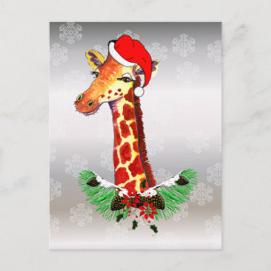 WeihnachtsGiraffe Feiertagspostkarte