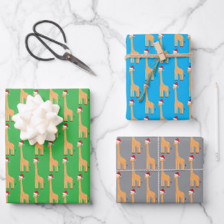 Weihnachtsgiraffe Geschenkpapier Set