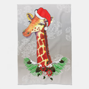 Weihnachtsgiraffe Handtuch