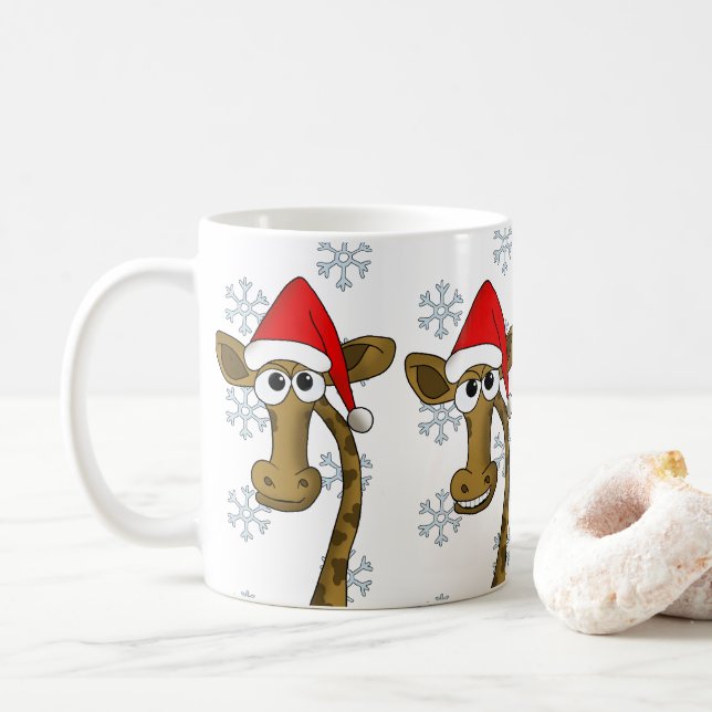Weihnachtsgiraffe Kaffeetasse (Mit Donut)