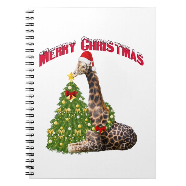 WeihnachtsGiraffe Notizblock (Vorderseite)