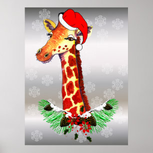 WeihnachtsGiraffe Poster