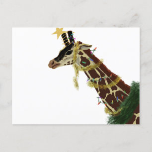Weihnachtsgiraffe Postkarte