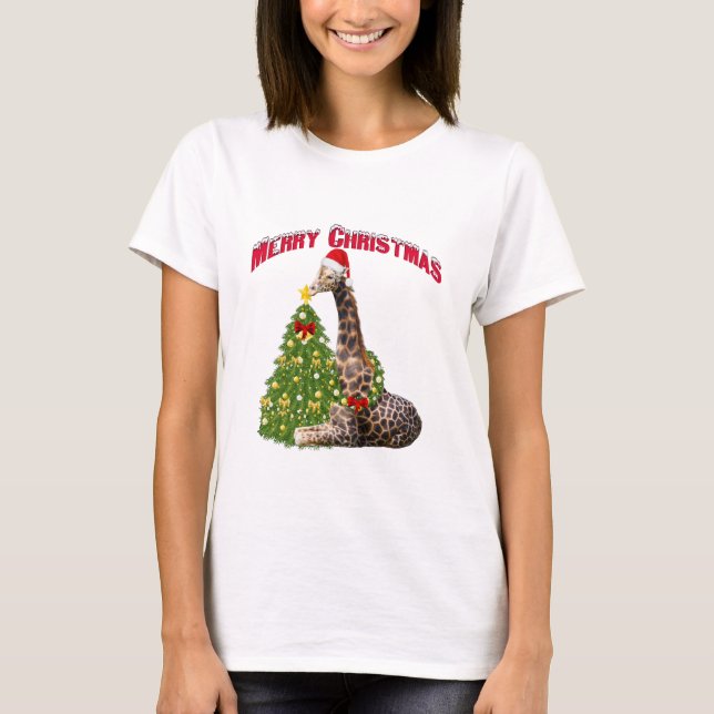 WeihnachtsGiraffe T-Shirt (Vorderseite)