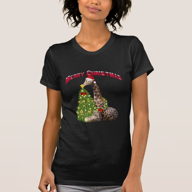 WeihnachtsGiraffe T-Shirt (Vorderseite)