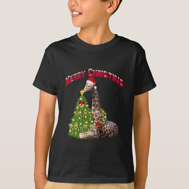 WeihnachtsGiraffe T-Shirt (Vorderseite)