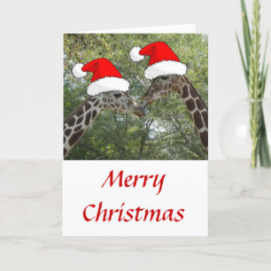 WeihnachtsGiraffen Feiertagskarte