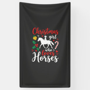 Weihnachtsgirl, das Pferde liebt Banner