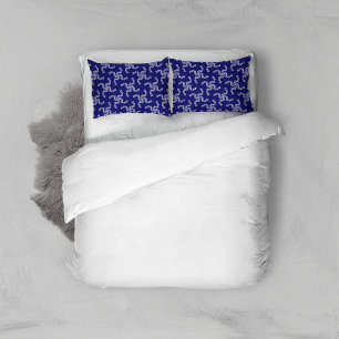 Weihnachtsgirlande Blau, Weihnachtsdekoration, Xma Kissenbezug
