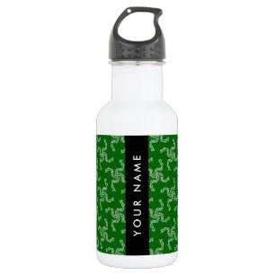Weihnachtsgirlande, Grün, Ihr Name, Personalisiere Edelstahlflasche
