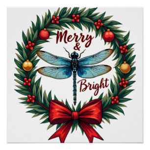 Weihnachtsgirlande Libelle Poster