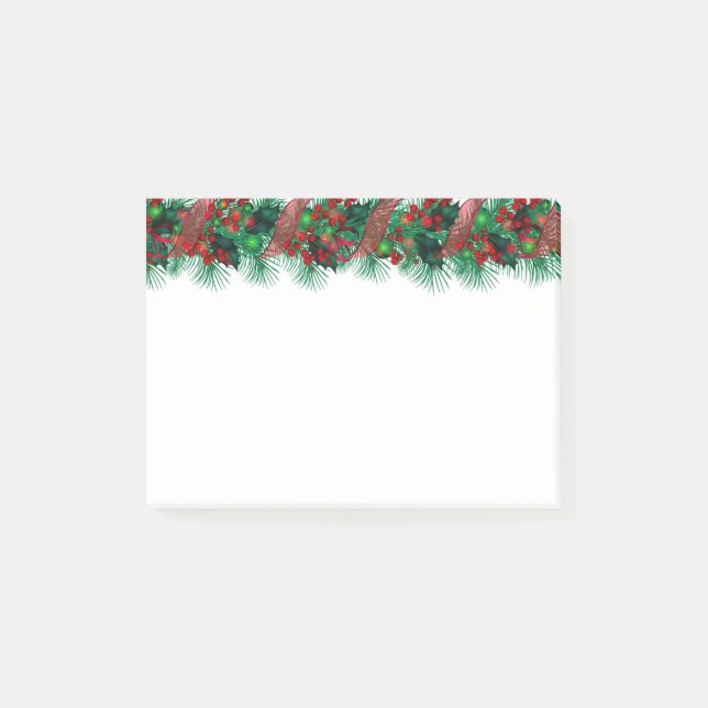 Weihnachtsgirlande  post-it klebezettel (Vorderseite)