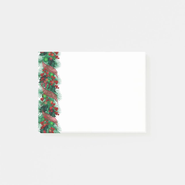 Weihnachtsgirlande  post-it klebezettel (Vorderseite)