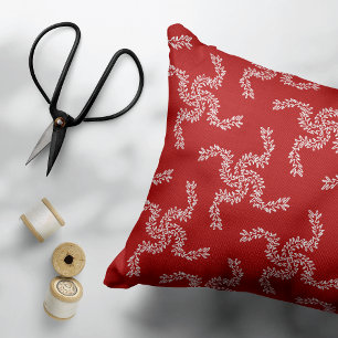 Weihnachtsgirlande Rot, Weihnachtsdekoration, Xmas Dekokissen