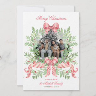 Weihnachtsgirlande Zuckerstangenbogen Fotokarte Save The Date