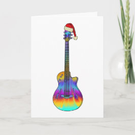 Weihnachtsgitarre cool Psychedelic Karte