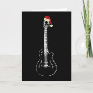 Weihnachtsgitarre, einfach Zeichnend Karte