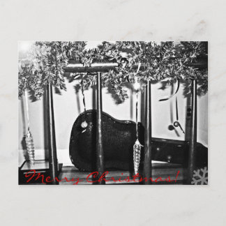 Weihnachtsgitarre Feiertagspostkarte