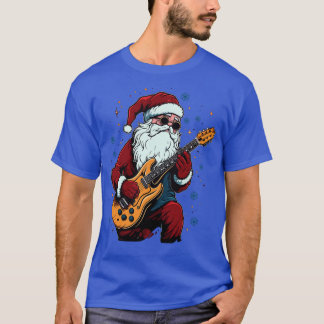 Weihnachtsgitarre Gift Santa Claus Gitarrist Funny T-Shirt