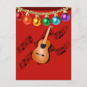 Weihnachtsgitarre Postkarte