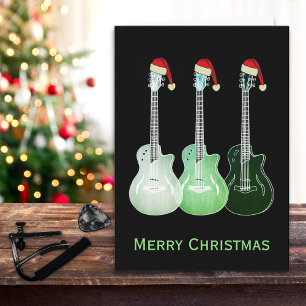 Weihnachtsgitarren Santa Cool  Karte