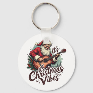 Weihnachtsgitarrist - Rockin Rund um die Uhr Schlüsselanhänger
