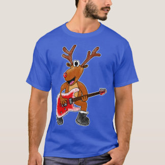 Weihnachtsgitarrist Rudolf The Rentier Electric G T-Shirt
