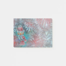 WeihnachtsGlamour-Mode-Sankt-Eule Post-it Klebezettel