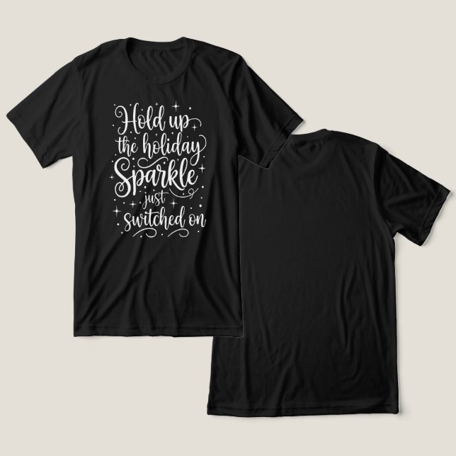 Weihnachtsglanz eingeschaltet Tri-Blend shirt (Design vorne & hinten)