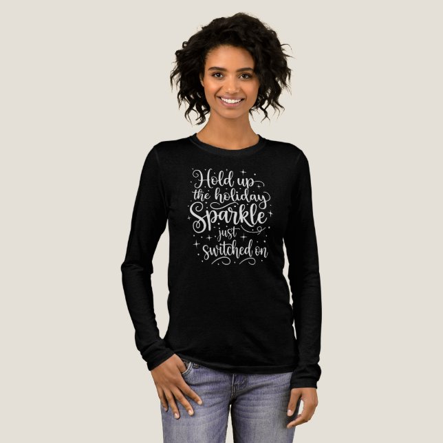 Weihnachtsglanz eingeschaltet Tri-Blend shirt (Volle Vorderseite)