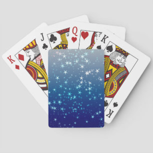 Weihnachtsglanz Sterne Blauer Himmel Spielkarten