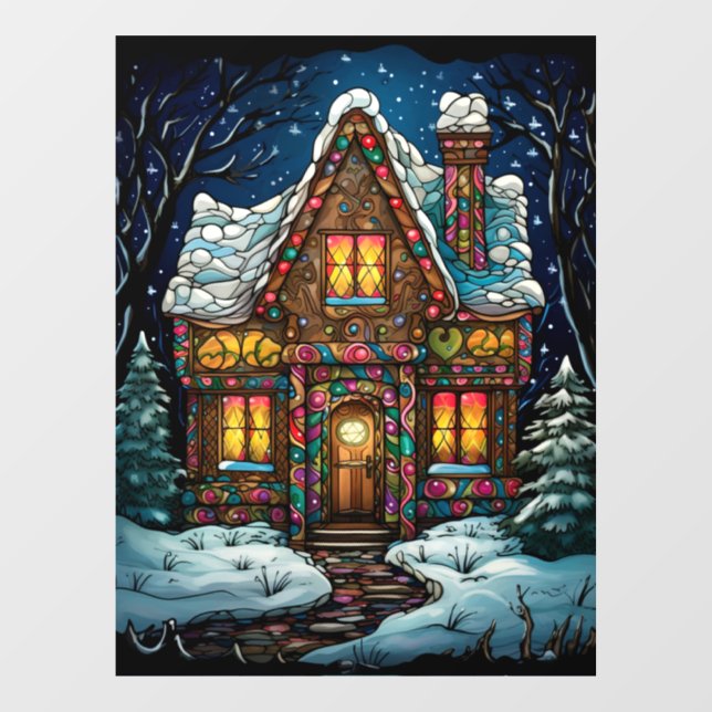 Weihnachtsglas-Fensterverkleidung Fensteraufkleber (Blatt)