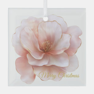 Weihnachtsglas-Rose Ornament Aus Glas