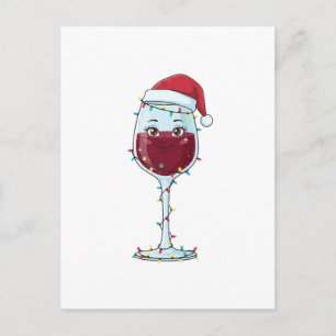 Weihnachtsglas Santa Hut Weihnachtsbeleuchtung Lus Postkarte