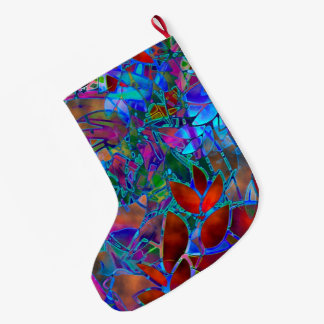 Weihnachtsglas-Strumpf Abstrakt verklebtes Großer Weihnachtsstrumpf