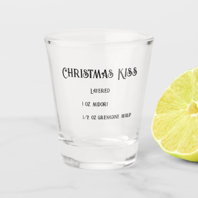 Weihnachtsglas von Kiss Novelty Schnapsglas (Vorderseite)
