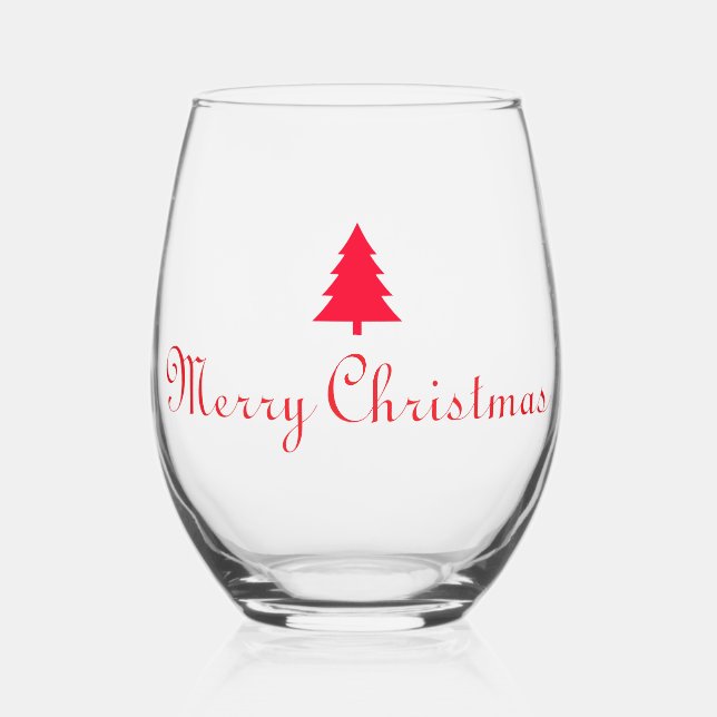 Weihnachtsglas Weinglas Ohne Stiel (Rückseite)
