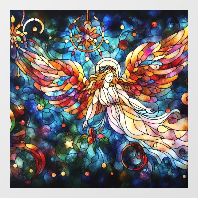 Weihnachtsglasfenster verkleidet fensteraufkleber (Blatt)